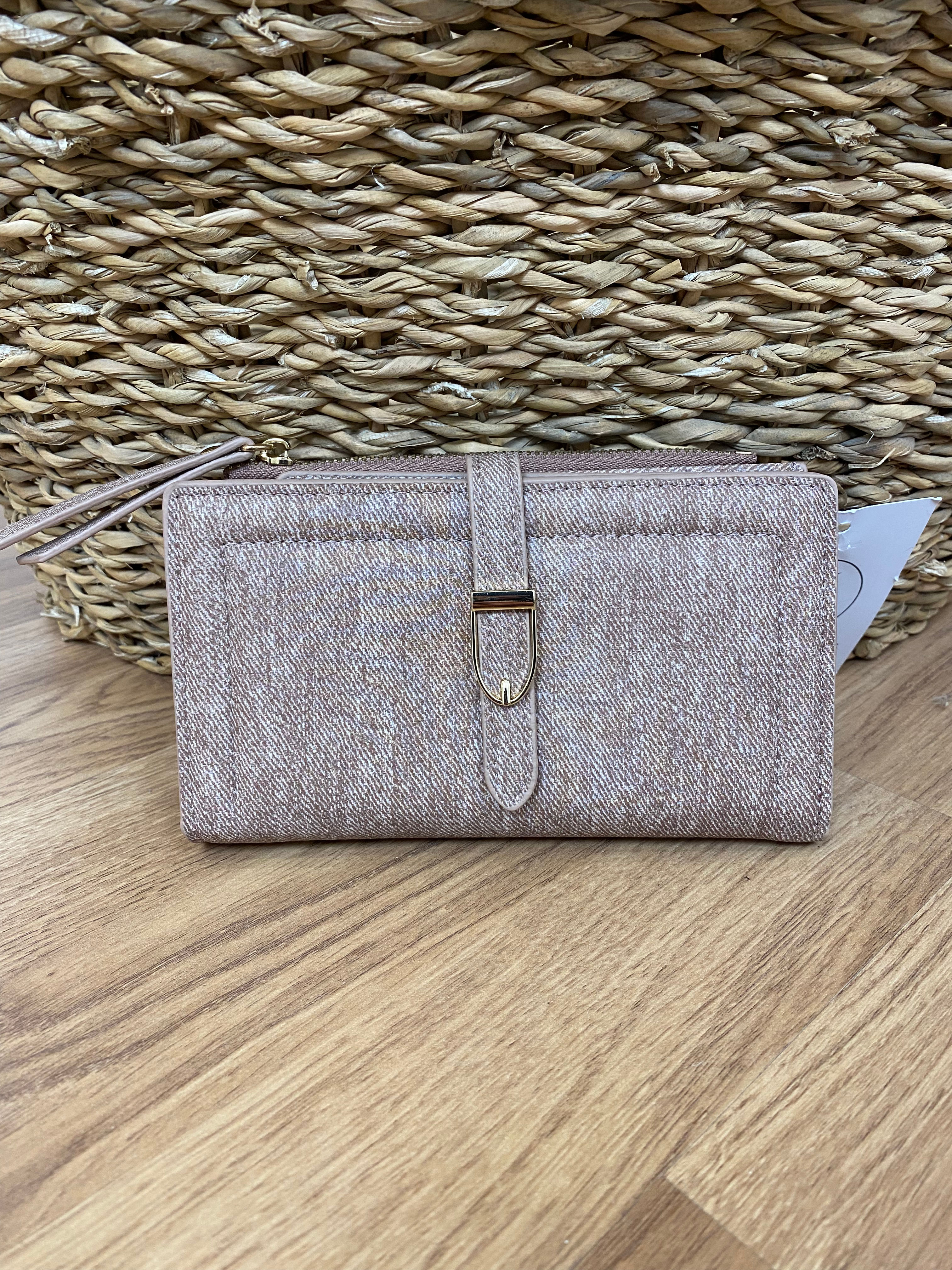 Cartera Jaspeada Beige 