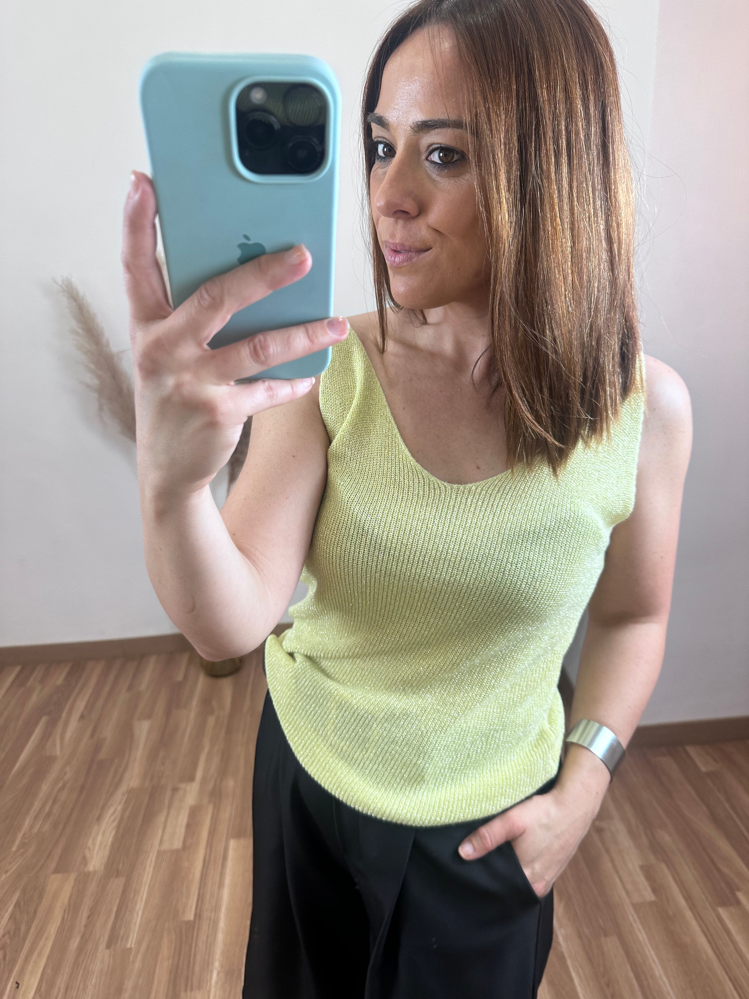 Camiseta brillo amarilla