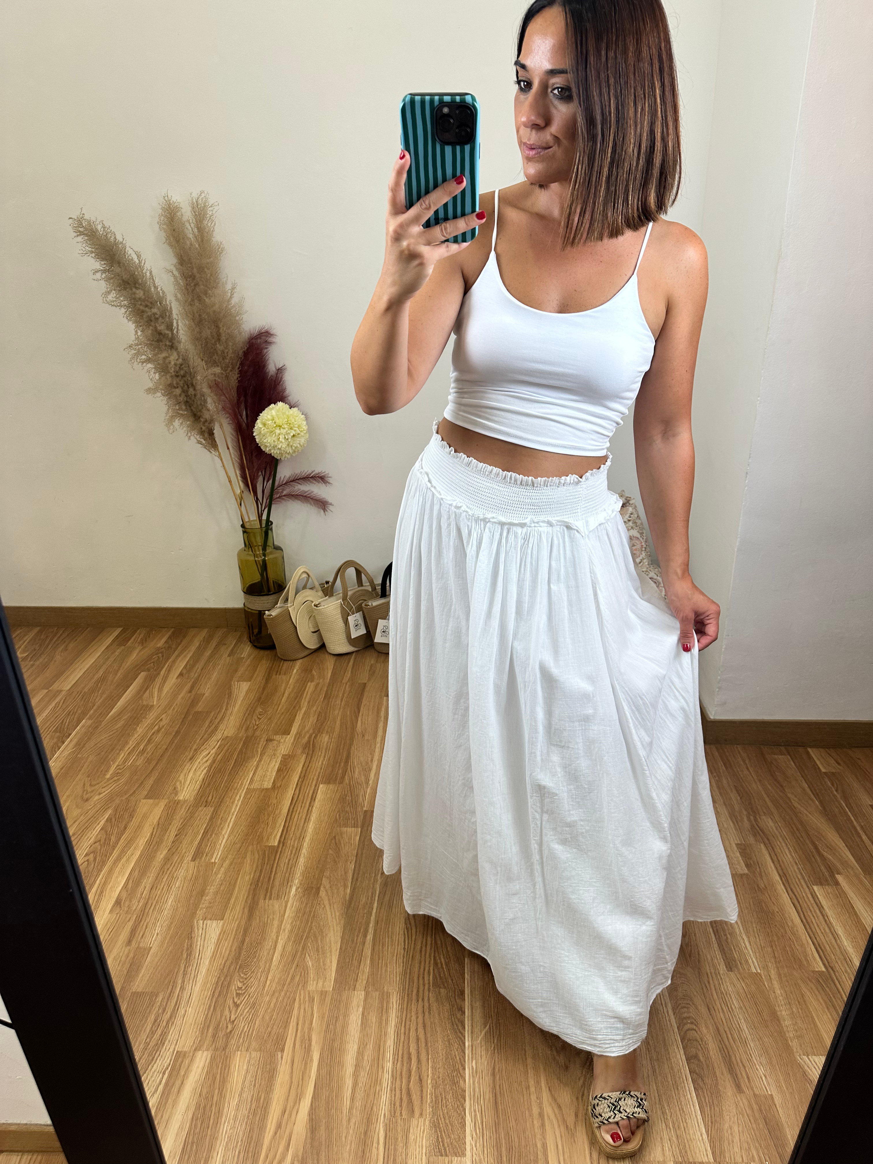 Falda Larga Sonia Blanca 