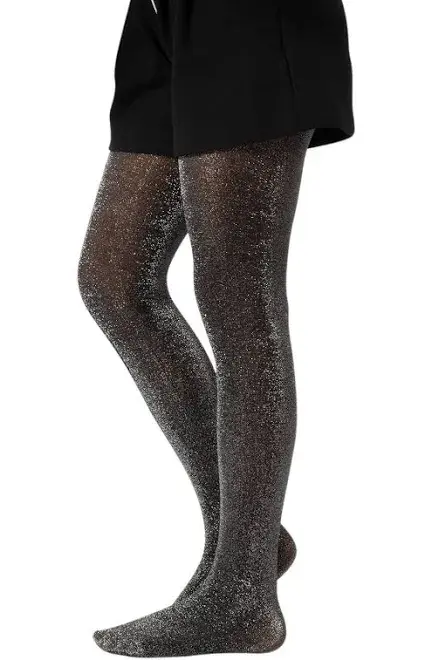 Panty Glitter Plata 180DEN