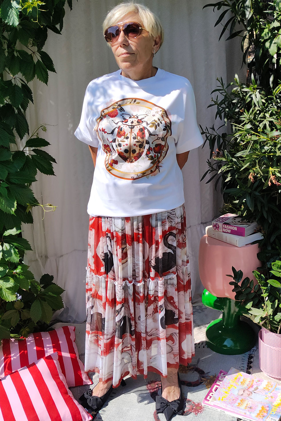 LADY LUCK | oversized tee | soft white cotton