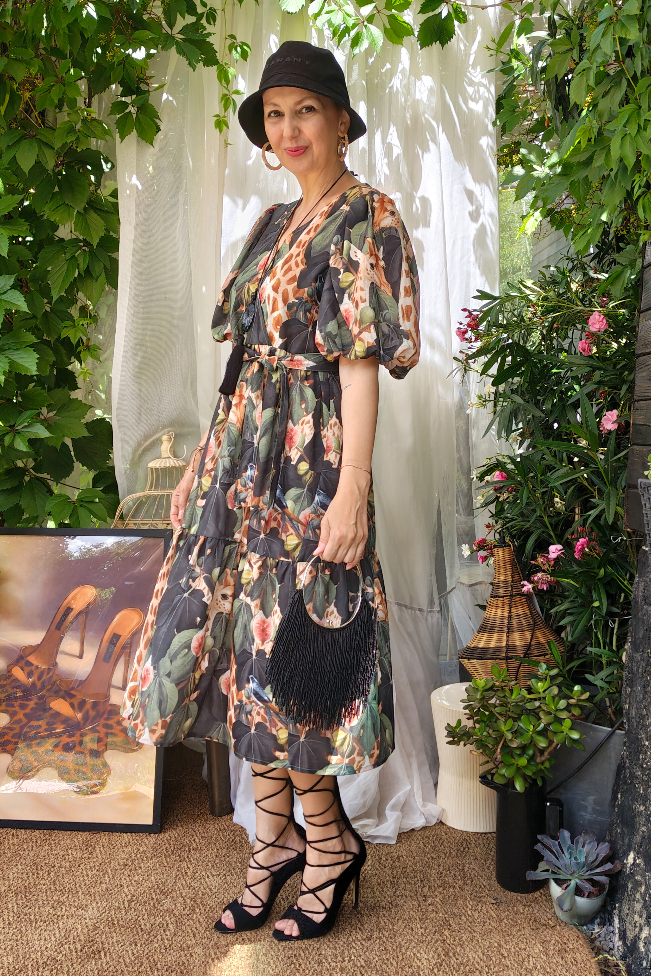 | CARLA | romantic dress | giraffes & figs