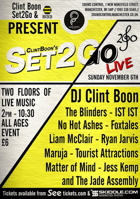 See us tomorrow at Sound Control Manchester. On stage at 1745.