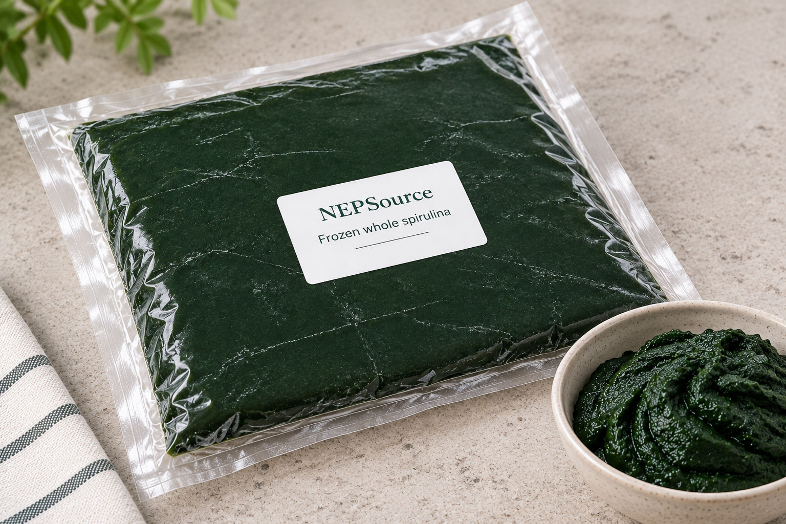 UK-grown frozen spirulina biomass