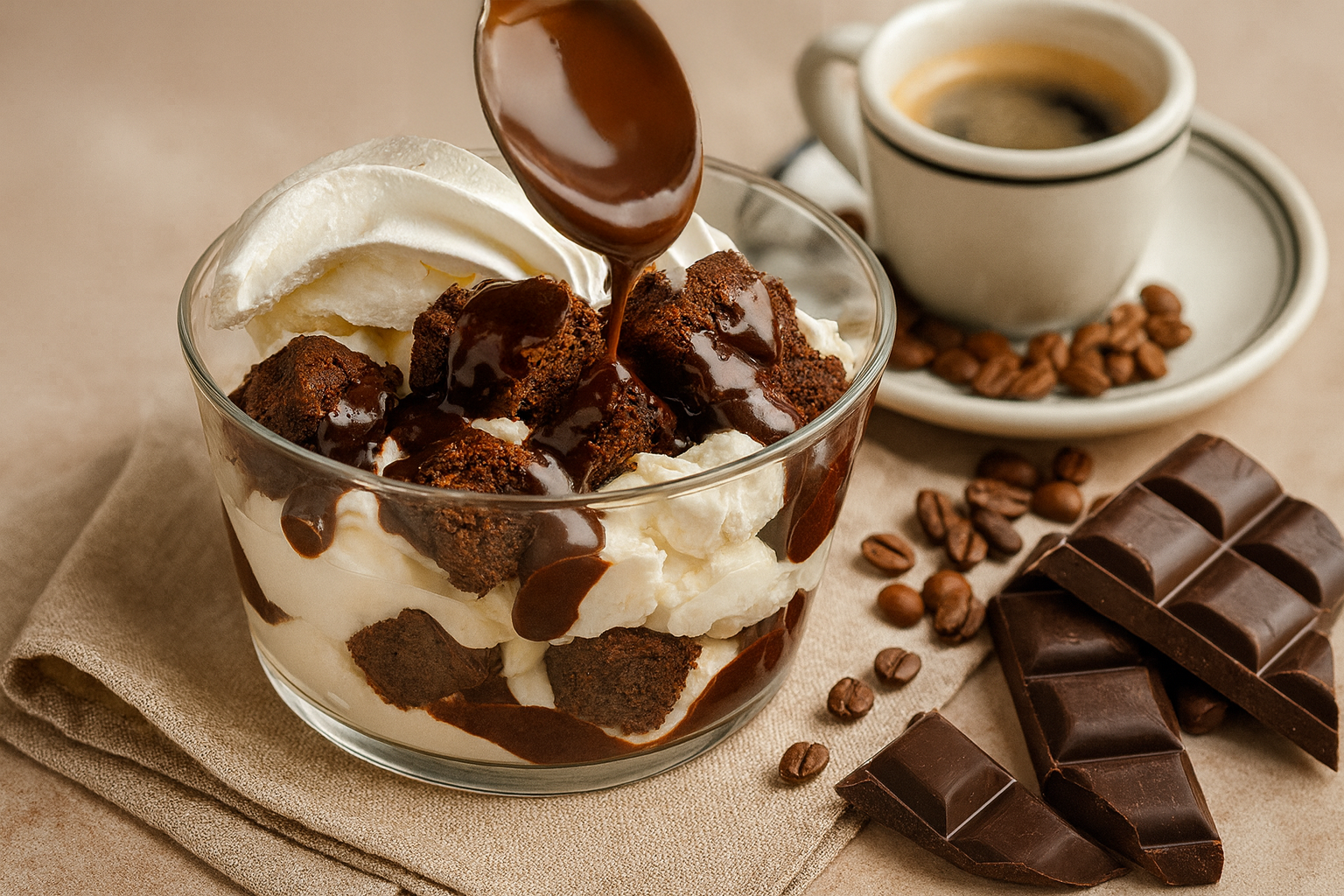 Vegan Brownie Tiramisu