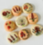 Macarons handbemalt  6 Stück