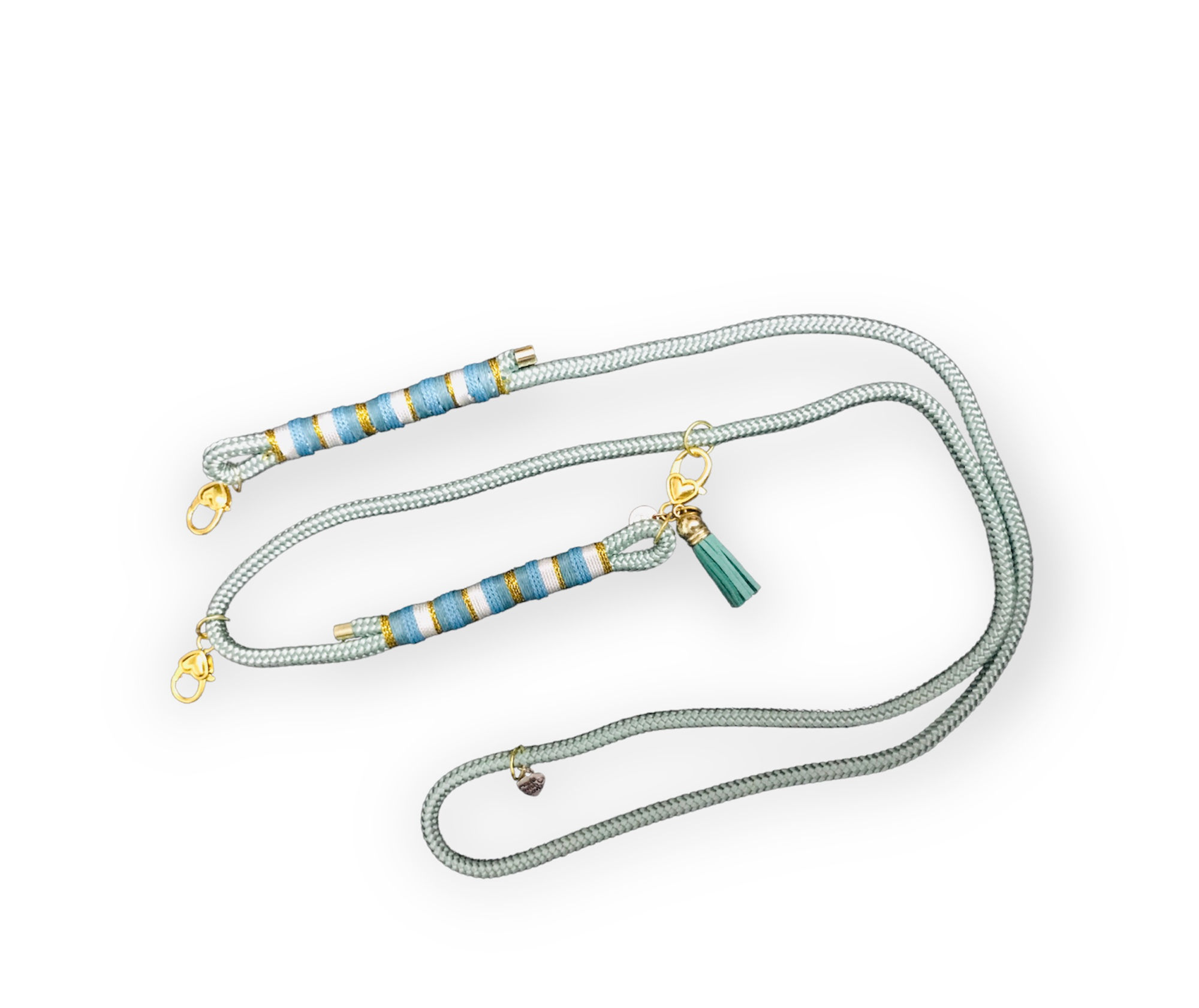 Handy-Schmuck-Kette „türkis / gold“