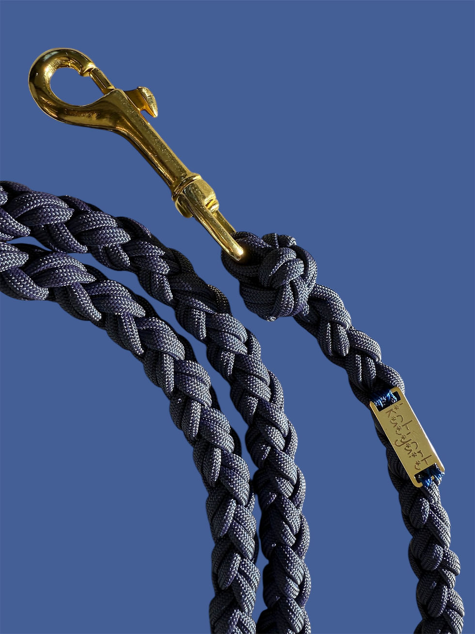 Miniaturbild: Paracord Hundeleine „marine-blau“