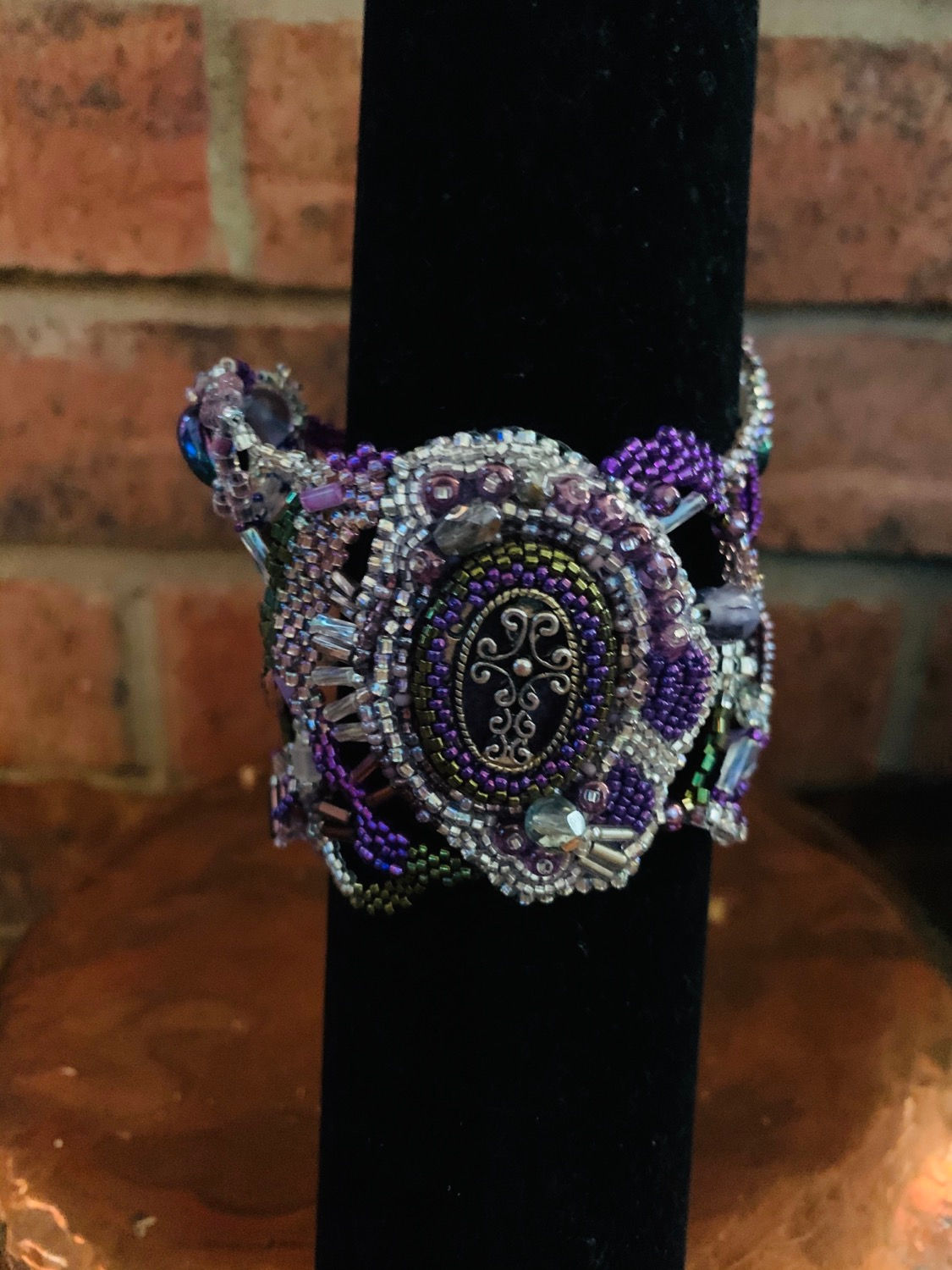 Purple bliss cross bracelet