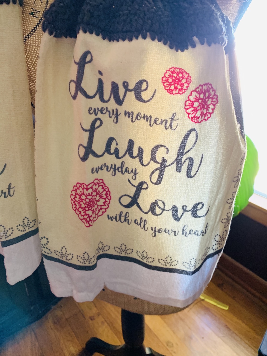 Thumbnail: Live Laugh Love scarf towel 