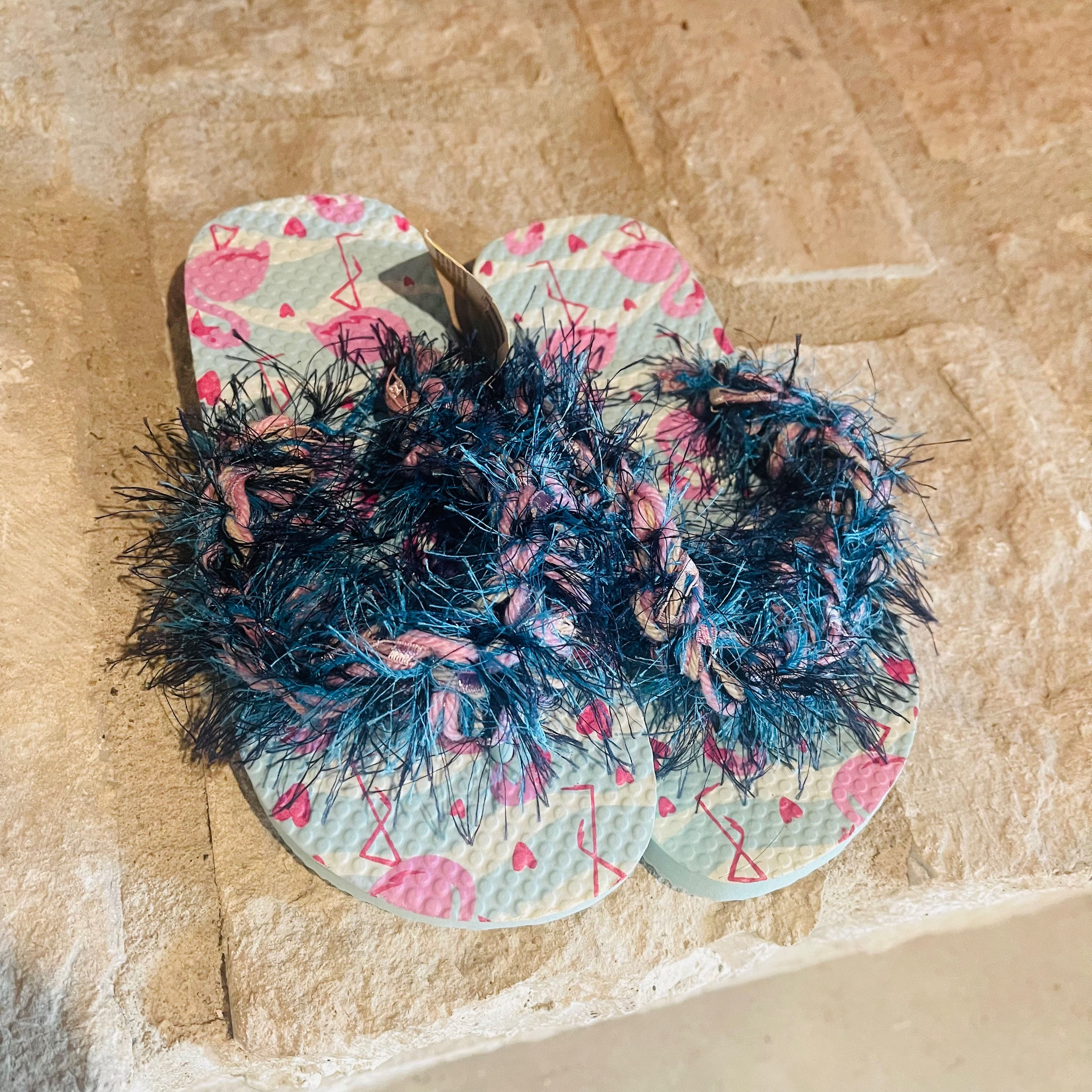 Kids Flamingo Flip Flops