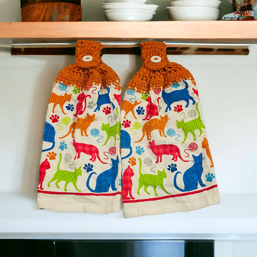 Colorful Cat Towel Set