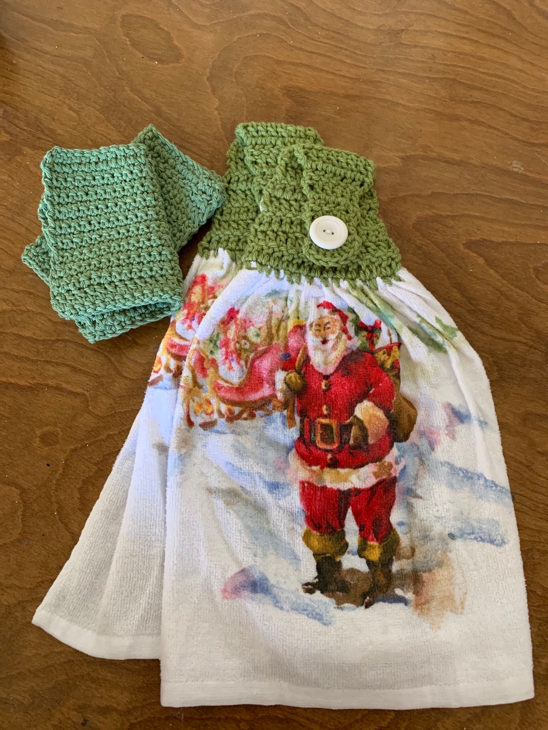 Santa Towel set & washcloths