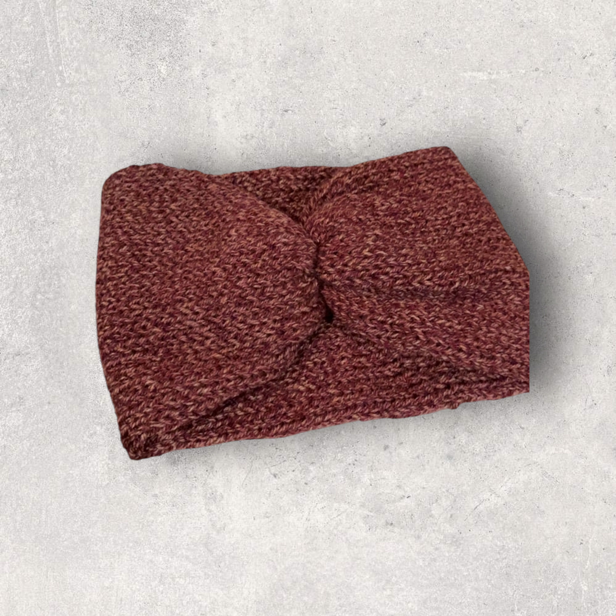 Maroon Knit Oversized Headband (Head Hug) 