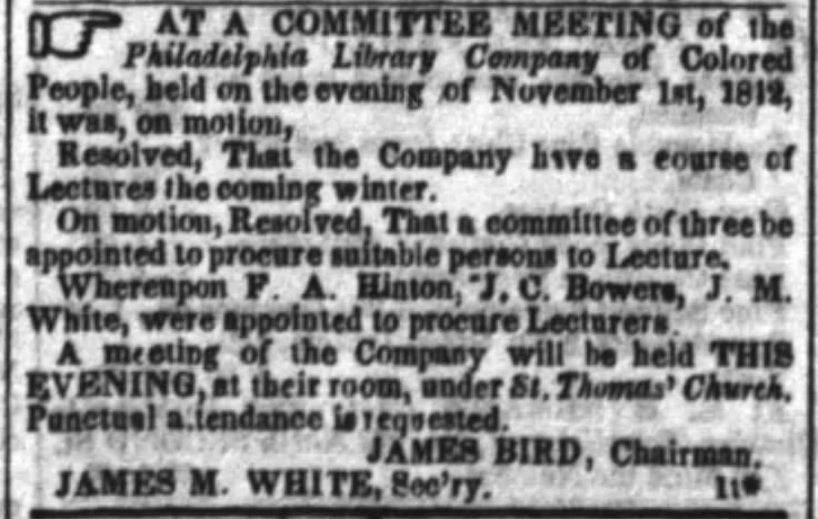 Article from 08 Nov 1842 Public Ledger. Courtesy Newspapers.com 