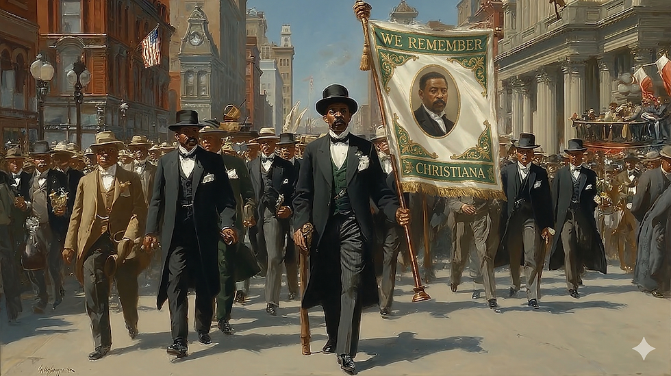 AI Rendering of the Homage to Samuel Williams in the 1870 15th Amendment Parade