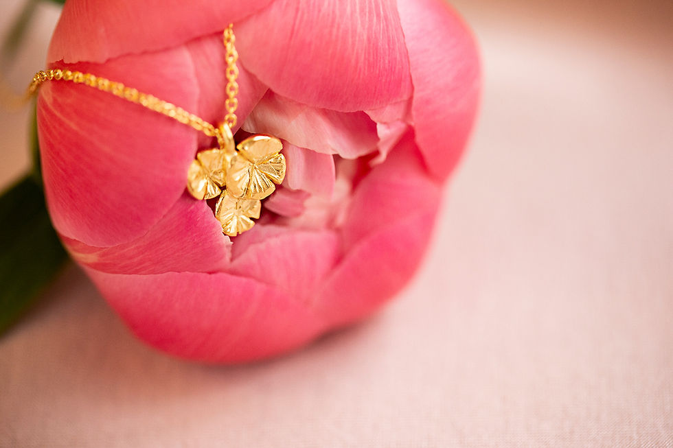 Thumbnail: silent blossom threesome necklace