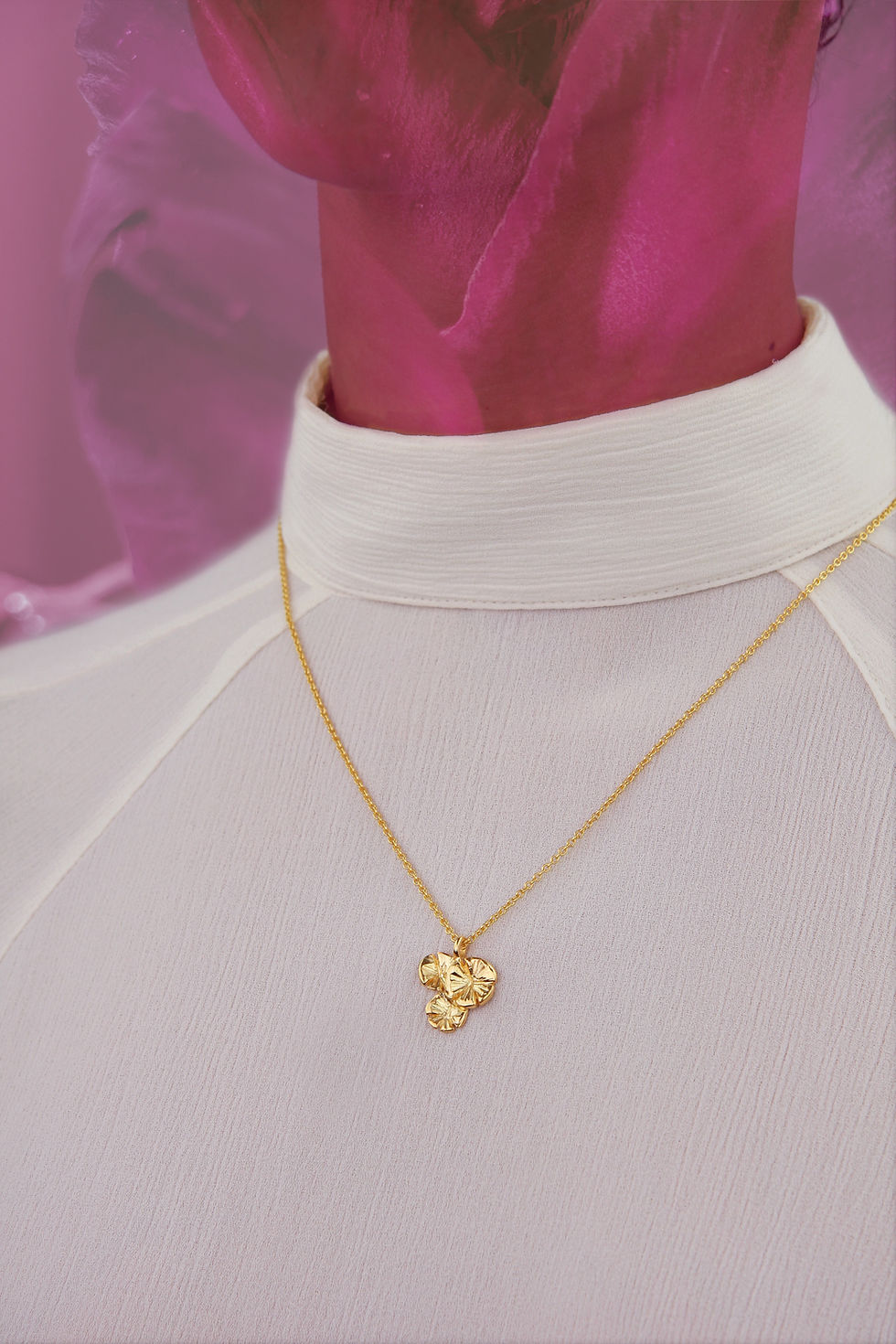 Thumbnail: silent blossom threesome necklace