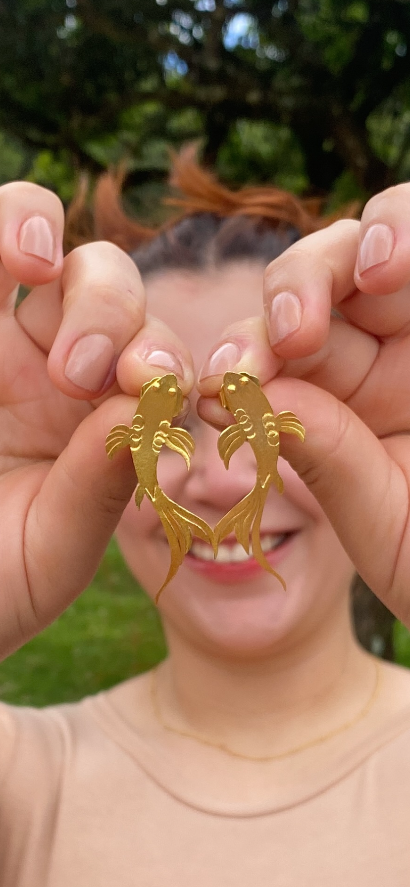 Miniatura: Aretes Pez Koi