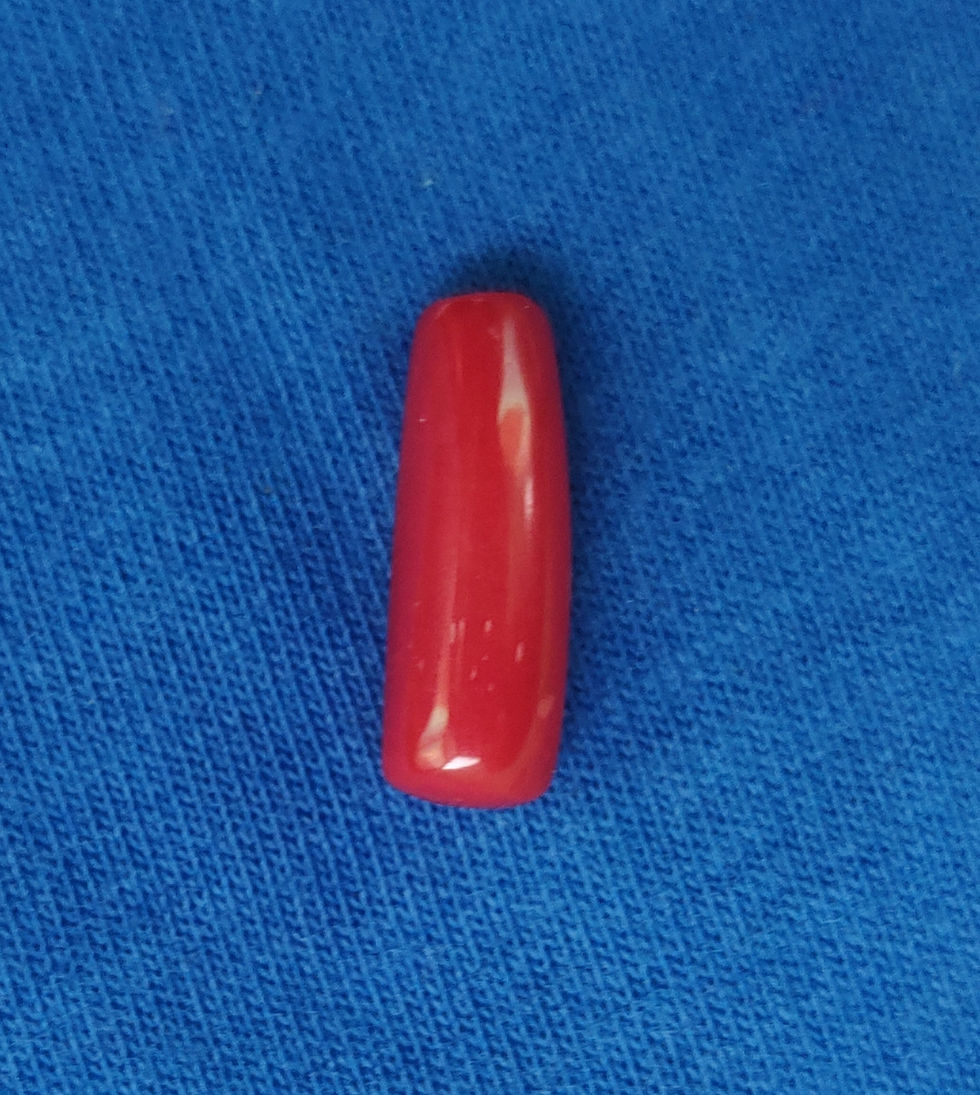 Thumbnail: Red Coral (Moonga) Gemstone Capsule - 5.40 Carats