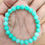 Thumbnail: Quartz Crystal Bracelet Light Green Color 8mm Beads Unisex