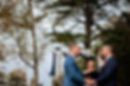 Great Diamon Island Wedding Photographer Elizabeth Ivy captures  grooms sharing their vows