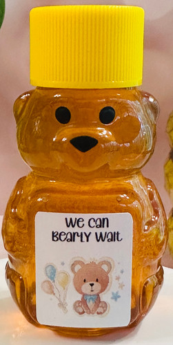 We Can Bearly Wait 2oz Honey Bear Favor Old Oak Homestead - Main Image