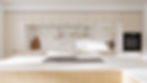Wide view of Cashmere kitchen with harmonious tones and contemporary chic styling.
