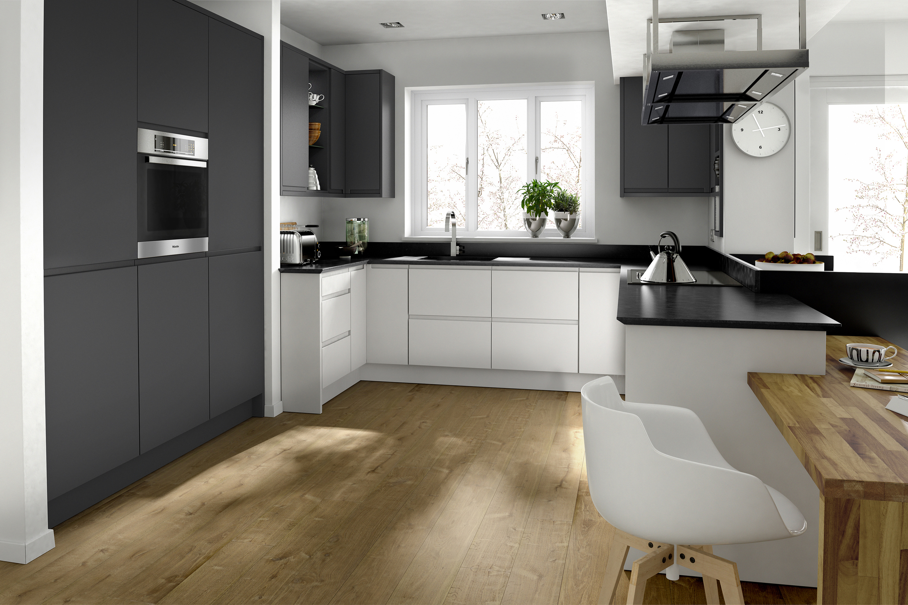 Origin Leigh Contemporary Handleless Kitchen Quantum