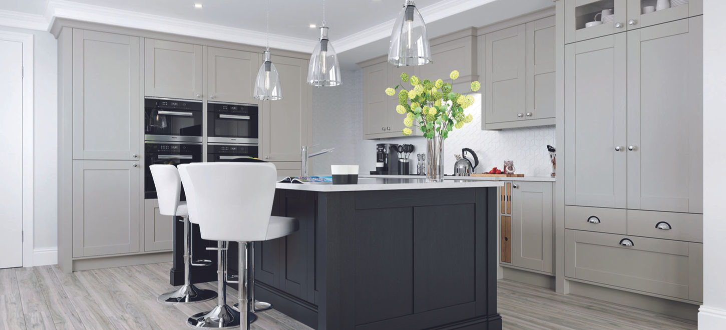 Cashmere and Graphite kitchen