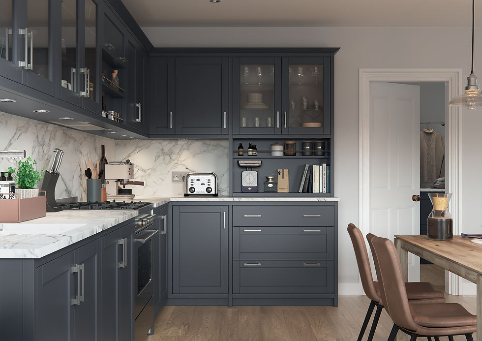 Dark Blue Kitchen
