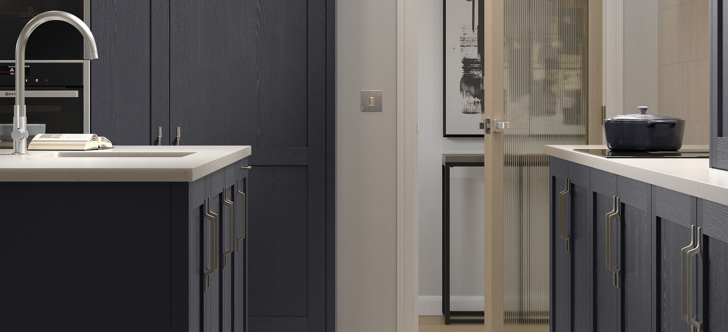 Indigo and Light Grey