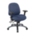 Thumbnail: Multi-Function Mid Back Chair with Seat Slider and Titanium Finish Base