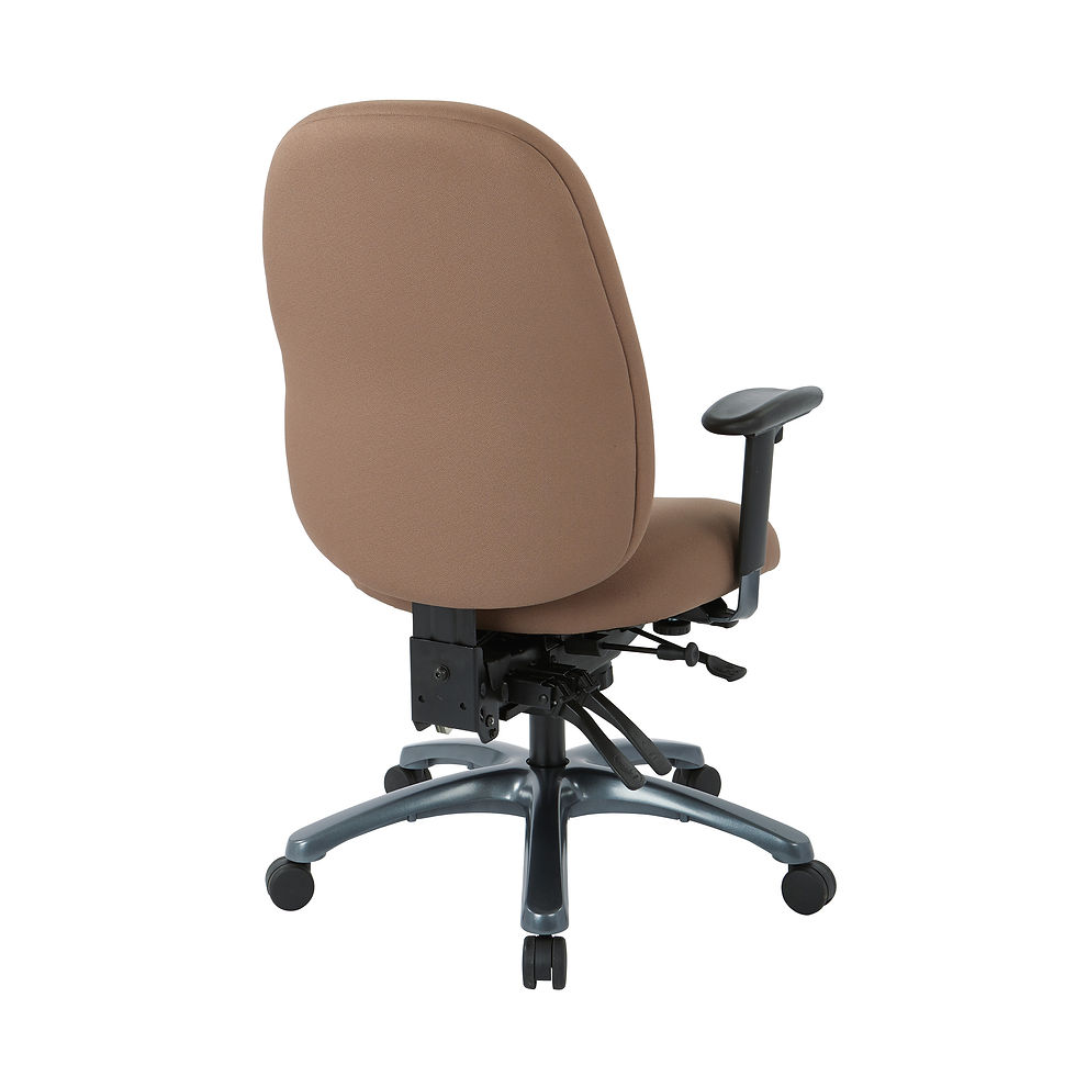 Thumbnail: Multi-Function High Back Chair with Seat Slider and Titanium Finish Base