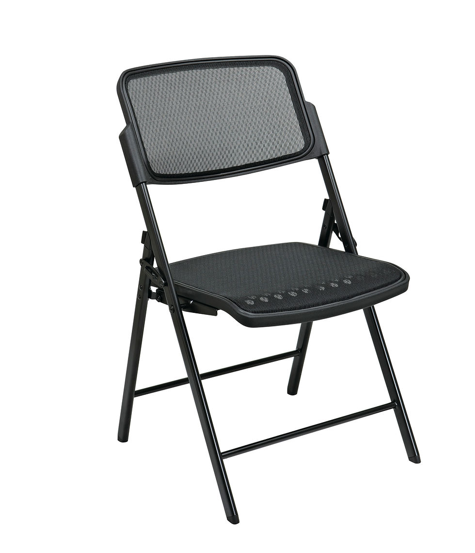 Thumbnail: Deluxe Folding Chair With Black ProGrid® Seat and Back