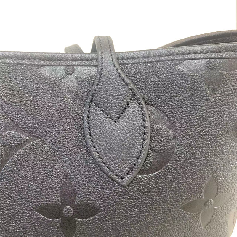 縮圖：【中古】ネヴァーフルMM モノグラムアンプラント ノワール ショルダー トートバッグ アイコン ネバーフルMM LV本物 鑑定済み