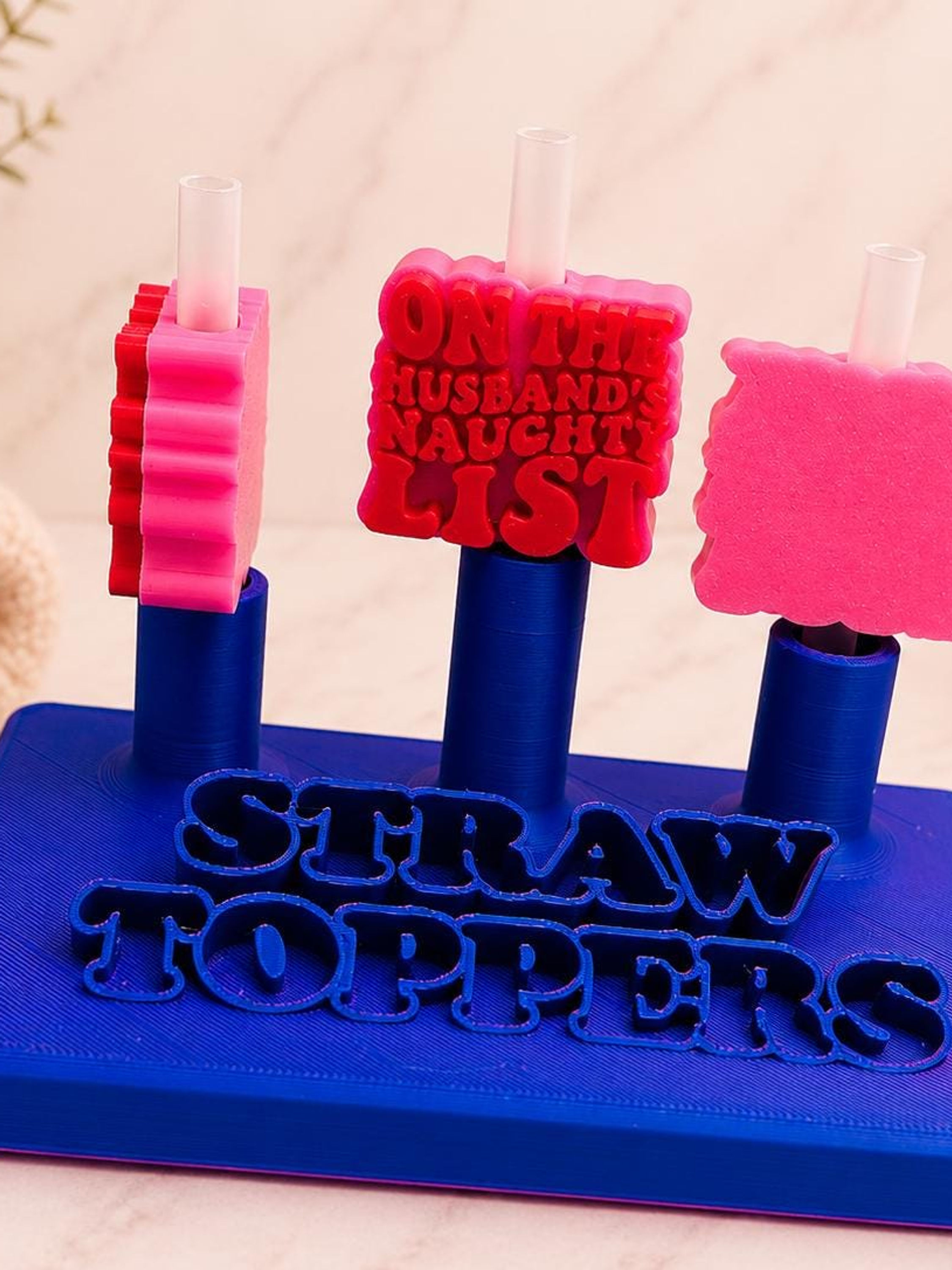1 On My Husband’s Naughty List Straw Topper