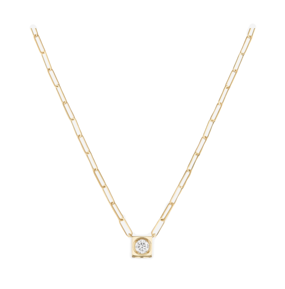 Miniature : Collier Le Cube Diamant grand modèle or jaune et diamant
