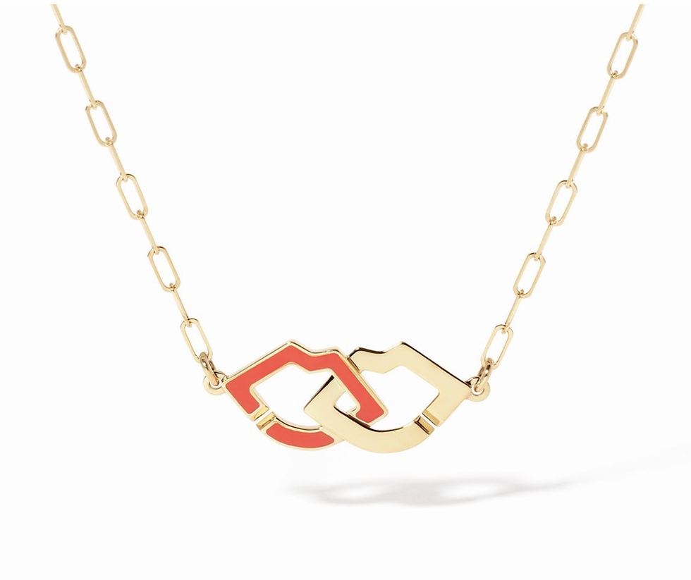 Miniature : Collier 2 Lips or jaune - édition numérotée