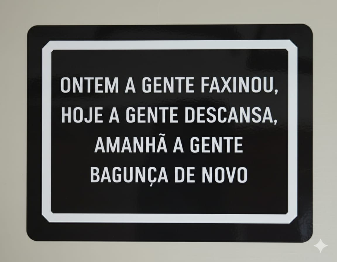 Faxina, descansa, bagunça