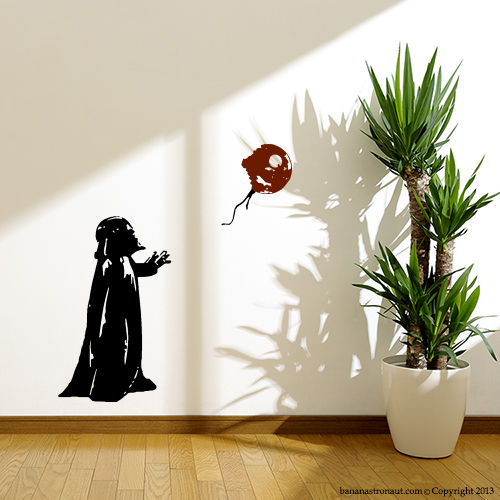 Thumbnail: Banksy Balloon Girl Wall Decal Star Wars Parody
