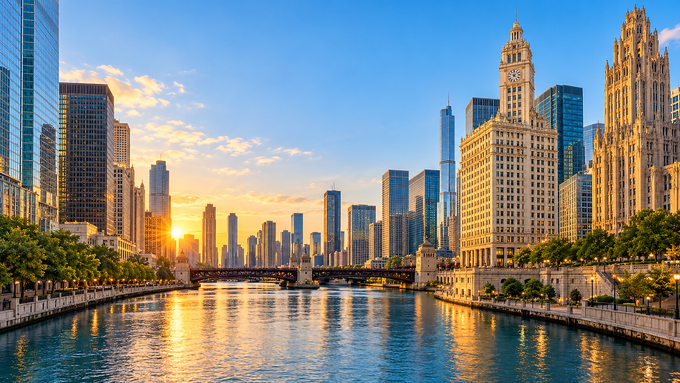 Skyline and river panorama