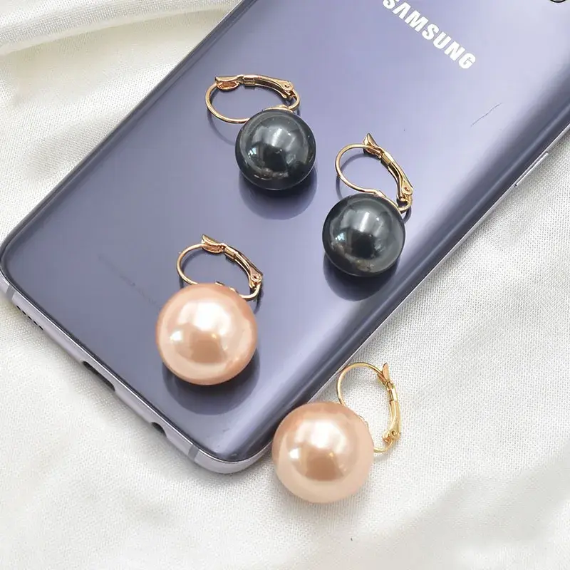 Miniatura: Carvejewl New Arrive Fashion Simple Big Pearl Clip on Earrings for Women Jewelry