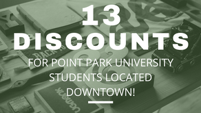 13 locations in Downtown Pittsburgh that offer Point Park discounts