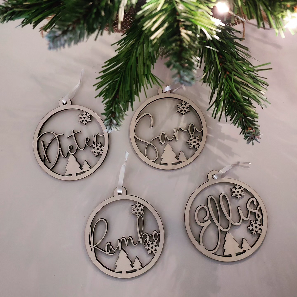 Kerstbal wintertafereel