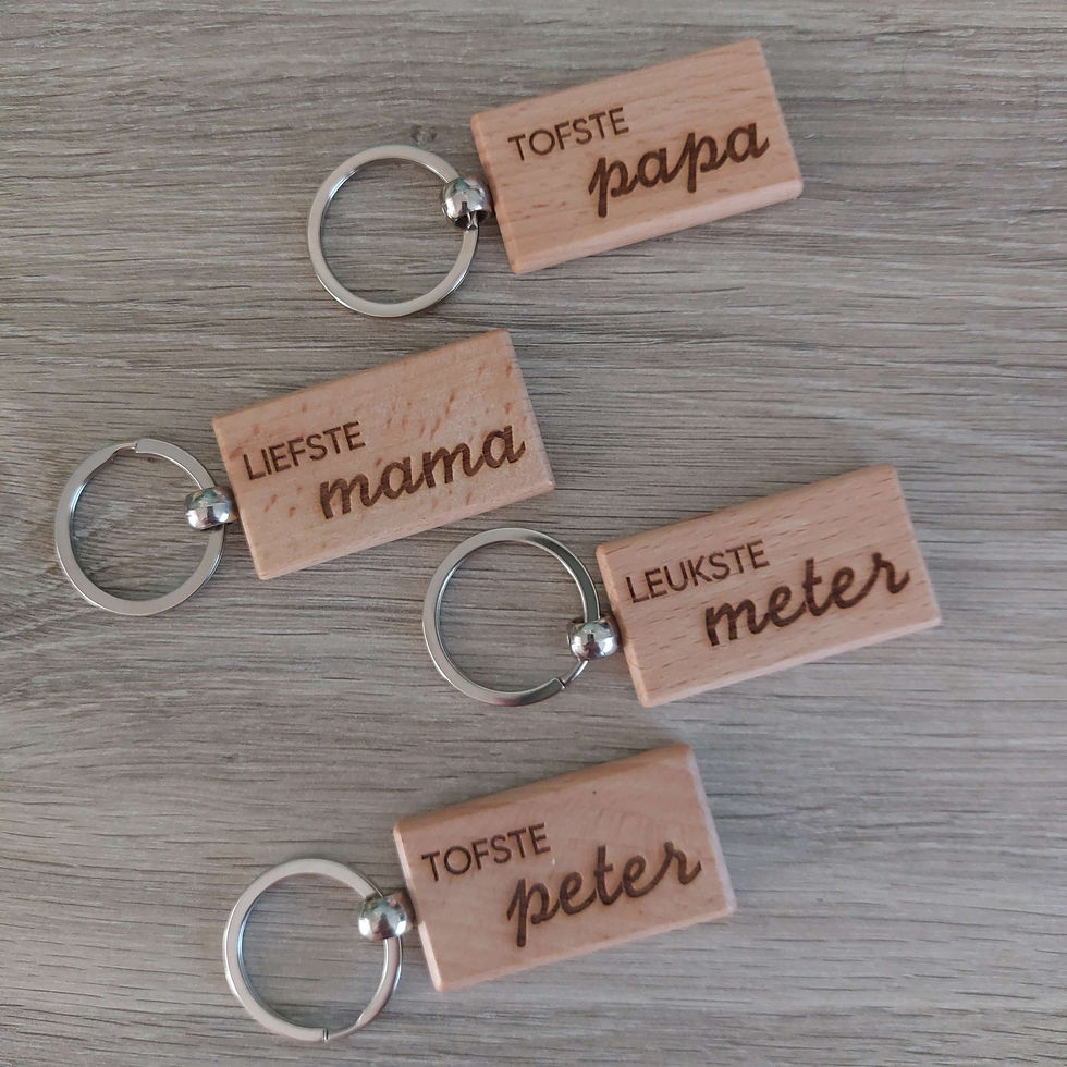 Houten sleutelhanger