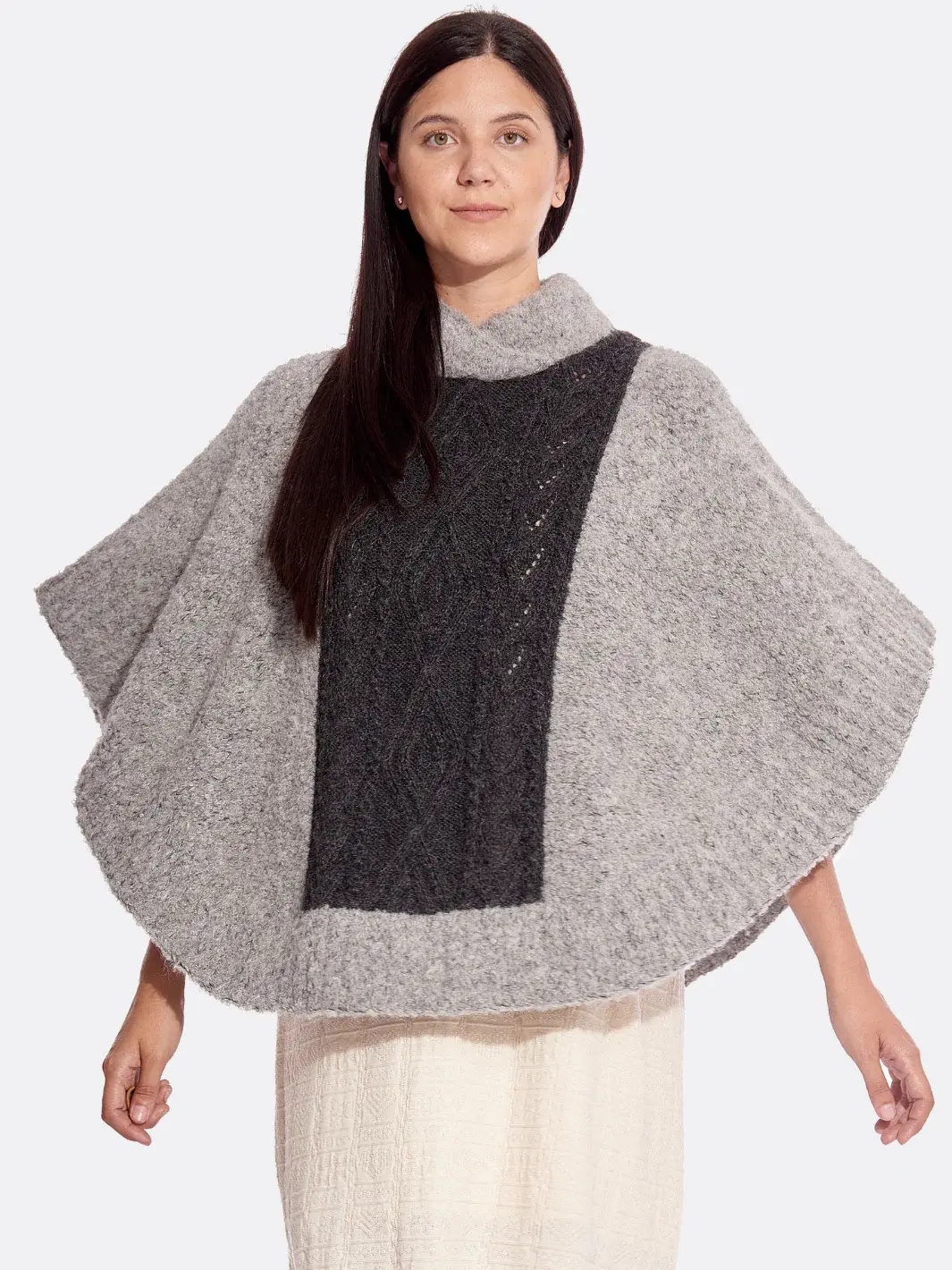 Poncho Esther cinza