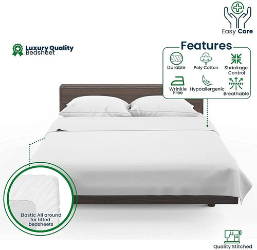 T-250 Luxury Plain Fitted Bed Sheets | Linen Mart Inc