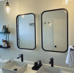 Espejo marco puntas redondeadas