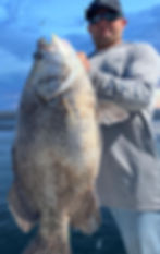a huge tripletail while charter fishing Venice la with Capt Rich.